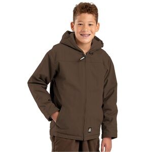 Berne Kids sherpa lined softstone duck hooded jacket